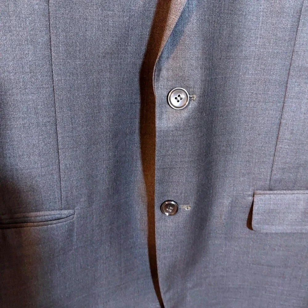 Alberto Cardinali Men's Two 2‎ Piece Suit Slim Fit Jacket 52L Pants 46L Waist
